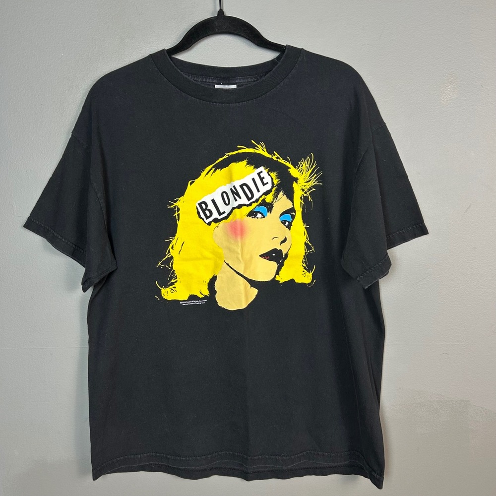 Vintage Blondie Debbie Harry T-Shirt Mens Large Black Tennessee River 2005 Y2K